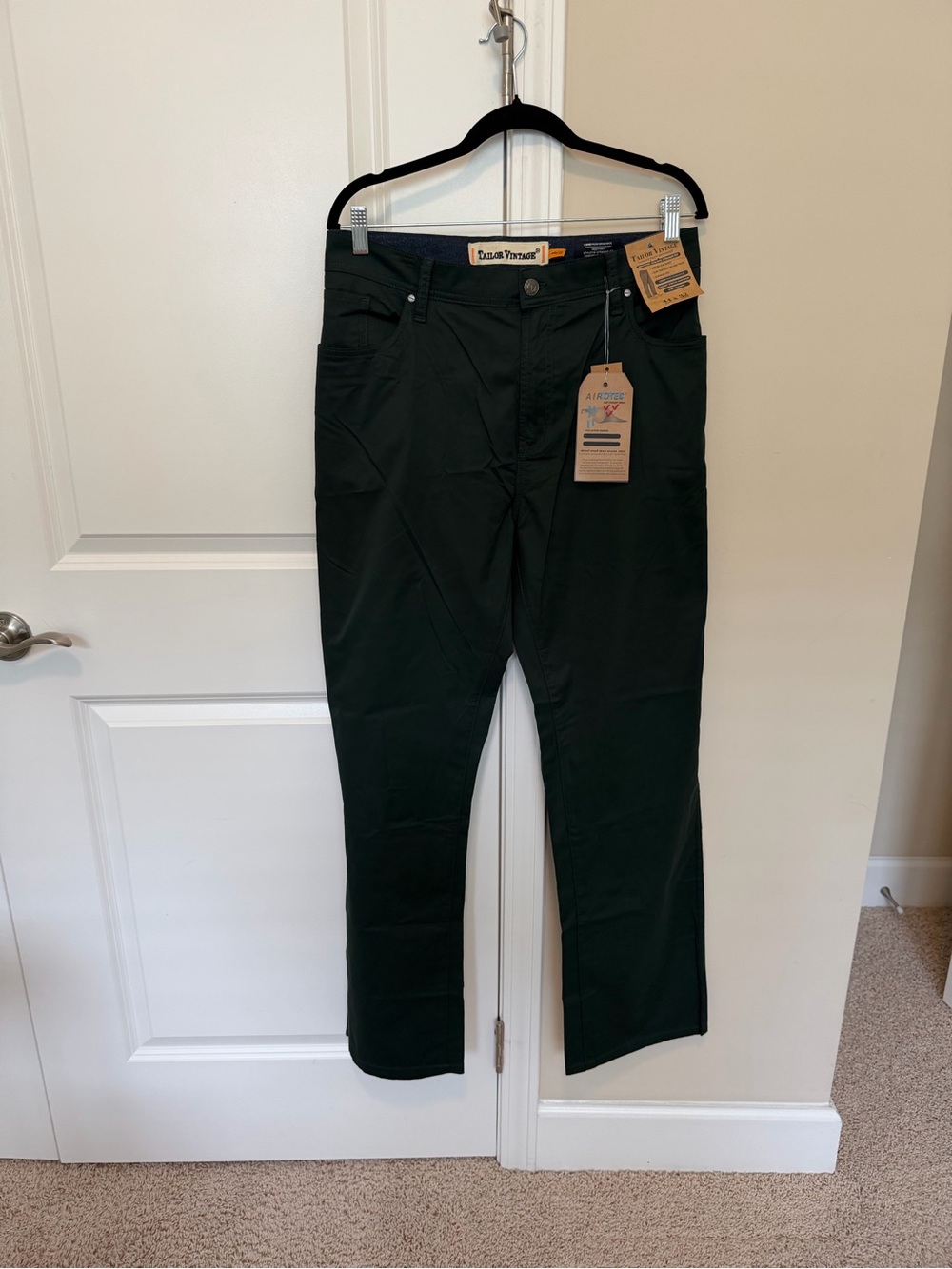 Tailor Vintage Men's Dark Green Westport Style Pants